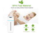 Portable Mini Humidifier, Small Cool Mist Humidifier with Night Light, USB Personal Desktop Humidifier for Baby Bedroom Travel Office Home - 260ml