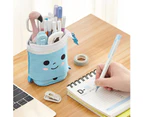Cute Pencil Case Standing Pen Holder Telescopic Makeup Pouch Pop Up Cosmetics Bag Stationery Office Organizer Box for Girls Students Women Adults