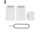 3 in 1 NanoSIM Card to Micro SIM Card to Standard SIM Card Adapter Converter-Black