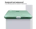 5Pcs Dustproof Wear-resistant Phone Earphone Case Tablet Dust Plugs for Apple-Black