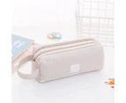 Pencil Bag Pen Case, Large Capacity Students Stationery Pouch Holder Desk Organizer with Double Zipper