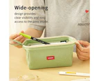 Pencil Case Large Capacity Pencil Pouch Pen Bag for School Teen Girl Boy Men Women (Green）