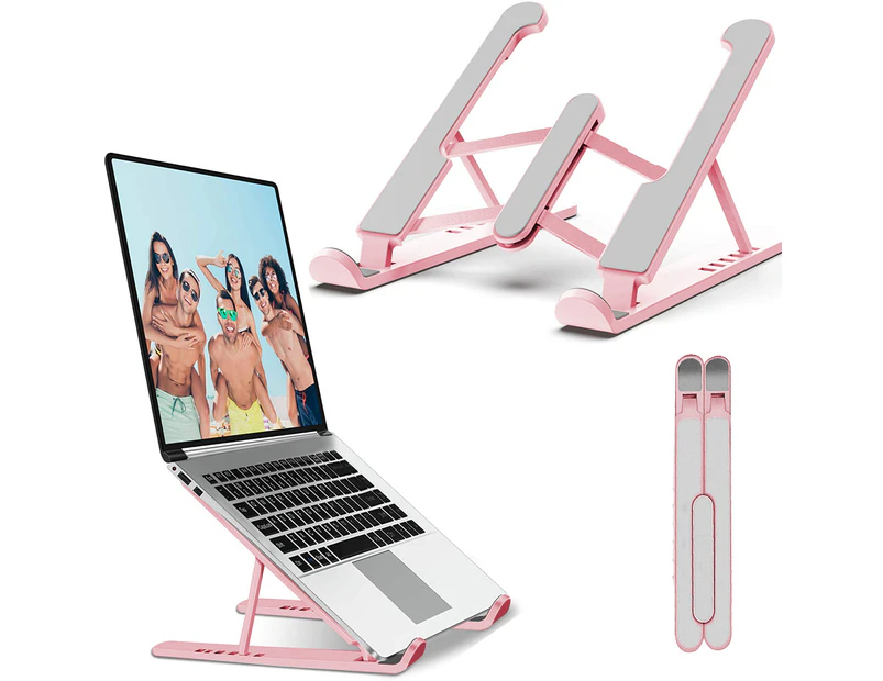 Laptop Stand, Portable Laptop Stand for Desk, 6-Levels Adjustable Ventilated Cooling Computer Notebook Stand Riser, Compatible with More 11-15.6” Laptops