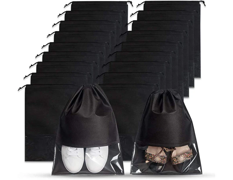 18 Pcs Travel Shoe Bags, Portable Transparent Dustproof Storage Shoe Bags