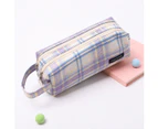 Stationery Large Pencil Bag with Handle Strap Durable Pencil Case with Two Compartments