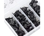 100Pcs Plastic Rivet Clips Plastic Rivets With Different Shapes And Sizes Universal For Car Door Panels With Storage Box (Black, White)