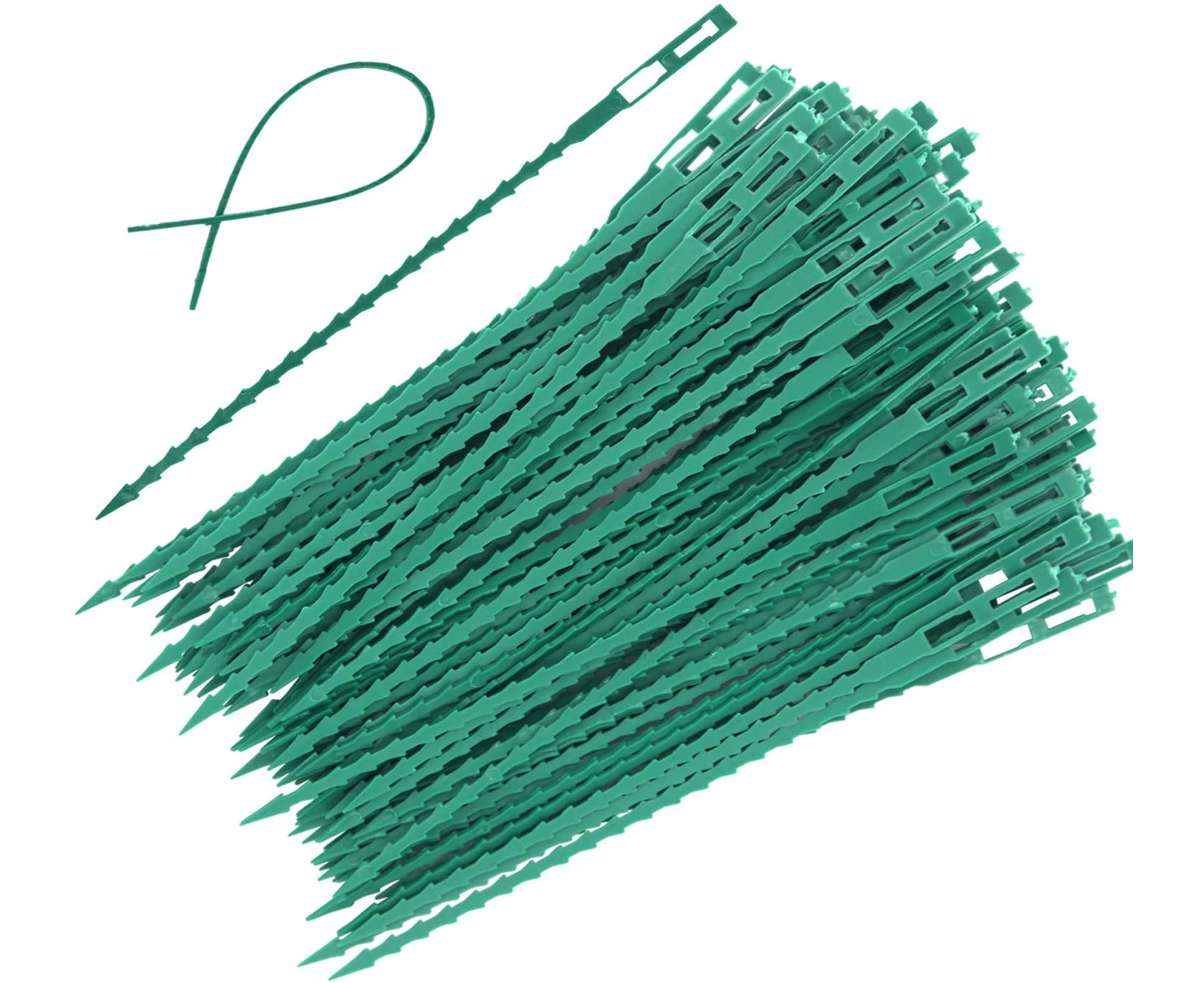 100 Pieces Adjustable Garden Plant Twist Ties, Flexible Plastic Twist Ties For Secure Vine Multipurpose (Green)