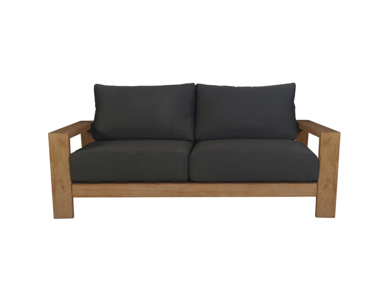 Stud 2 Seater Outdoor Patio Sofa Lounge Eucalyptus Solid Timber Wood Frame