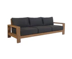 Stud 3 Seater Outdoor Patio Sofa Lounge Eucalyptus Solid Timber Wood Frame