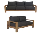 Stud 2pc 3+2 Seater Outdoor Patio Sofa Lounge Set with Solid Timber Frame