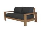 Stud 2 Seater Outdoor Patio Sofa Lounge Eucalyptus Solid Timber Wood Frame