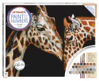 Hinkler Art Maker Paint By Numbers Canvas: Giraffe Love