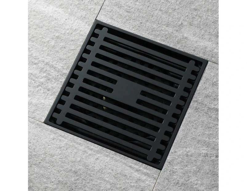 Shower drain black brass floor drain square shower floor drain with removable cover grate bathroom shower drain