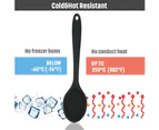 4 Pieces Silicone Nonstick Mixing and Slotted Spoons Set, Large Silicone Serving Slotted Spoon Nonstick Heat Resistant Spoons