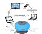 Water Resistant Bluetooth LED Shower Speaker FM Radio TF Card Reader