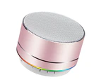 Wireless Bluetooth Speaker LED Best Multi-Function Portable Indoor Rose-gold
