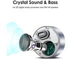 Portable Touch Bluetooth Speaker with Waterproof Case,Compatible with iPhone iPad-Space silver