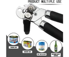 Can Opener, 4 In 1 Manual Can Opener, Sharp Stainless Steel Blade