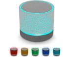 Portable Wireless Mini Bluetooth Speaker, AI Super Bass Stereo Rechargeable Speaker with LED Lights