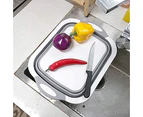 Collapsible Chopping Board Colander Collapsible Multifunctional Kitchen Plastic Silicone Cutlery Basin