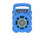 Bluebird Sound Box HiFi FM Radio Portable Bluetooth-compatible 5.0 Speaker with LED Light for Outdoor-Blue