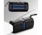 Bluebird Wireless Speaker Multifunctional FM Radio Support TF Card Solar Powered Bluetooth-compatible5.0 Music Bass Speaker for Outdoor-Black