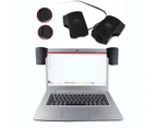 Bluebird Mini Portable Clip On USB Stereo Speakers Soundbar for Laptop Notebook Computer-Black