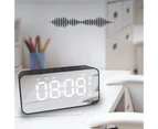 Bluebird Q6 Bluetooth-compatible 5.0 Wireless Rechargeable Stereo Speaker Radio Alarm Clock Mirror-Pink