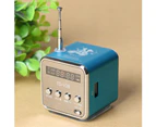 Bluebird TD-V26 Mini Portable Sound Speaker TF Card FM Radio AUX Stereo Music Player-Blue