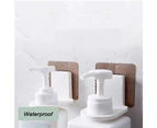 Shampoo Holder Hook Mounted Hand Sanitizer Holder, Self Adhesive Wall Mount Hooks Soap Dispensor Holder for Bottles with Pump Dispenser