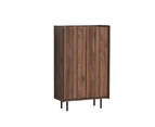 Kodu Apollo Tall Cabinet Cupboard Storage Unit 2 doors walnut woodgrain