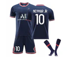 Neymar jR PSG #10 Paris Saint Germain Home Jersey Child Kids Training Suit Plus Shorts & Socks