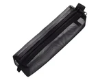 Nylon Mesh Pen Case Square Black Big capacity Pencil Case Makeup Cosmetic Bag