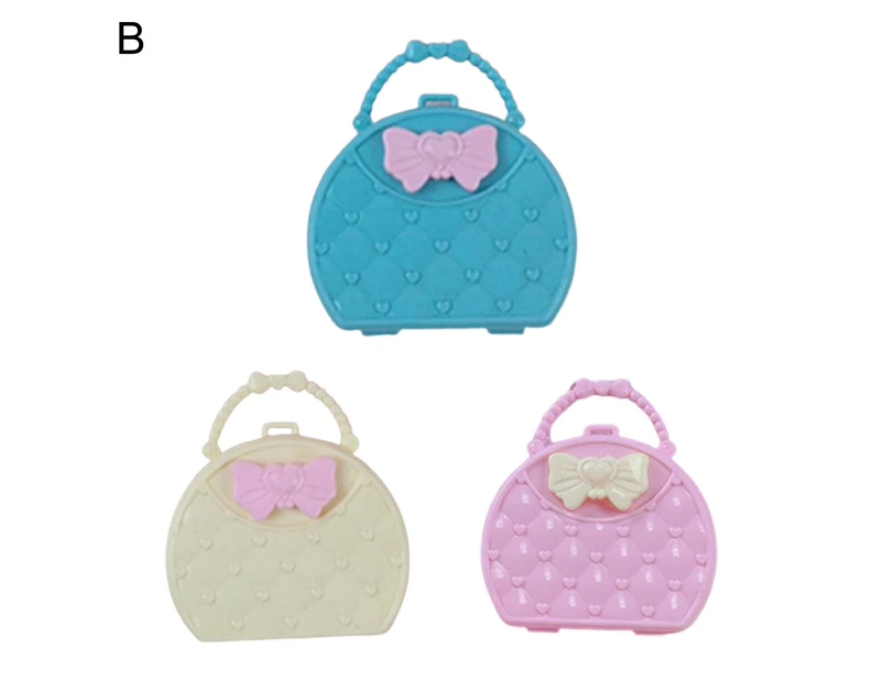 3Pcs Doll Bag Realistic Mini Cute Colorized Fashion Mix Styles Doll Bag Toy for DIY B