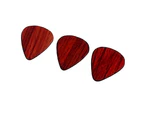 3Pcs Wooden Guitar Bass Ukulele Picks Plectrums Music Instrument Accessories - Red