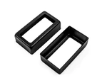 2Pcs/Set Guitar Pickup Cover Open Design Protective Non-Deformed Guitar Humbucker Covers Replacement Part for Instrument - Black