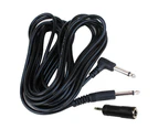 5m Electric Guitar Bass Stereo Cord Adapter Amplifier Musical Instrument Cable - Black