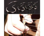 4Pcs Metal Finger Ring Protector Plectrum Thumb Forefinger Picks for Guitar Bass - Golden