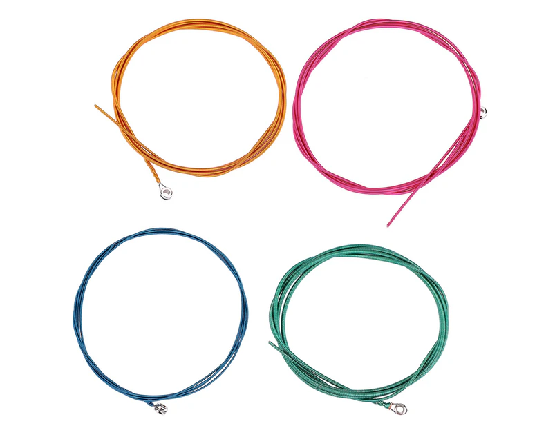 4Pcs/Set Bass Strings Solid Anti-Rust Compact Electric Bass Nickel Alloy Winding Cores Instrument Supplies - Multicolor