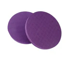 2Pcs Round Elbow Knee Pad Yoga Mat Fitness Plank Gym TPE Disc Protective Cushion - Purple