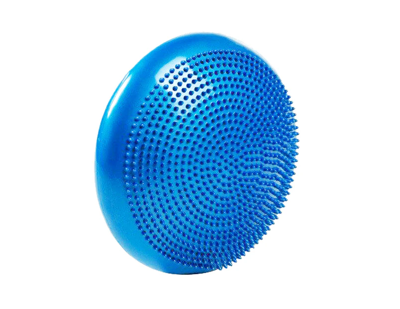 33cm Yoga Gym Inflatable Stability Wobble Balance Massage Pad Mat Disc Cushion - Blue 900g