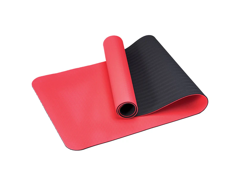 6mm TPE Anti-slip Thicken Gym Fitness Training Exercise Pilates Yoga Mat Cushion - Red
