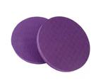 2Pcs Round Knee Elbow Support Pad Yoga Fitness Balance Cushion Non-Slip TPE Mat - Blue