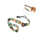 Adjustable Colorful Printing Ukulele Strap Belt with Hook Guitar Accessories - Multicolor