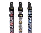 Ethnic Embroidery Pattern Adjustable Thicken Acoustic Guitar Bass Shoulder Strap - Red