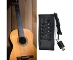 Guitar Equalizer 4-band Great Pick up Range High Sensitivity Acoustic Guitar Preamp Amplifier Tuner for Improvement - Black