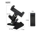 Guitar Phone Holder 360 Degrees Rotation Remove Smoothly Musical Accessory Smartphones Action Cameras Broadcast Bracket Clip for Family - Black