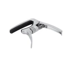 Guitar Capo Great Intonation Corrosion Resistant Guitar Gear Perfectly Balanced Pressure Bass Capo for Musical Instrument - Silver