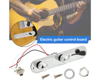 Guitar Control Plate Solid 3 Way Switch Compact Loaded Control Plate Pre-Wired with Wiring Harness for Fender Tele - Silver