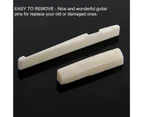 Guitar Bone Pin Solid Improve Tone Compact String Acoustic Guitar Bone Bridge Saddle and Nut for Instrument - Original Wood Grain